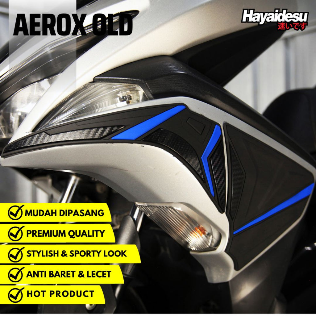 Hayaidesu Lower Front Side Protector Cover Aerox Old Aksesoris Decal Variasi Carbon NVX