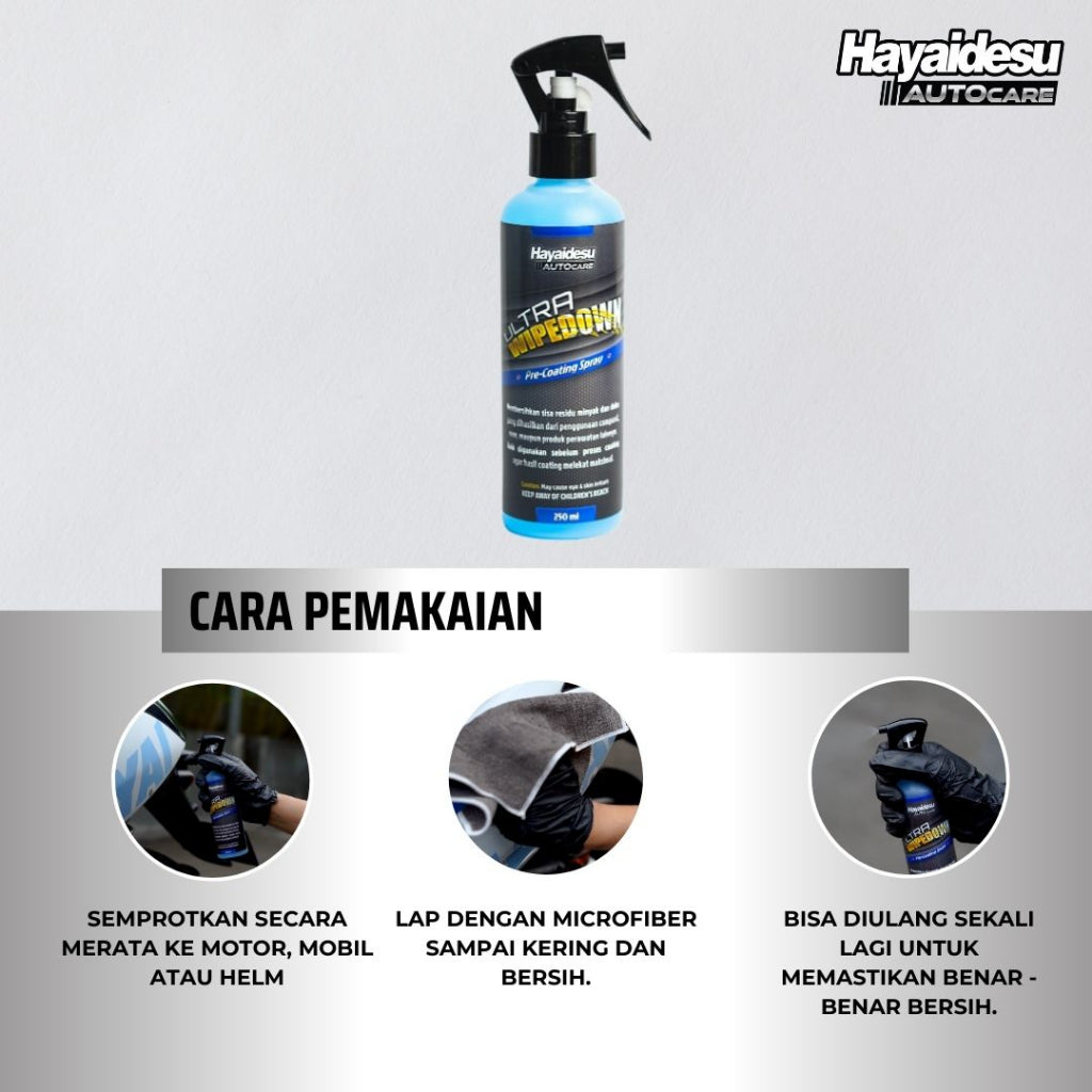 Hayaidesu Ultra Wipedown Motor dan Mobil