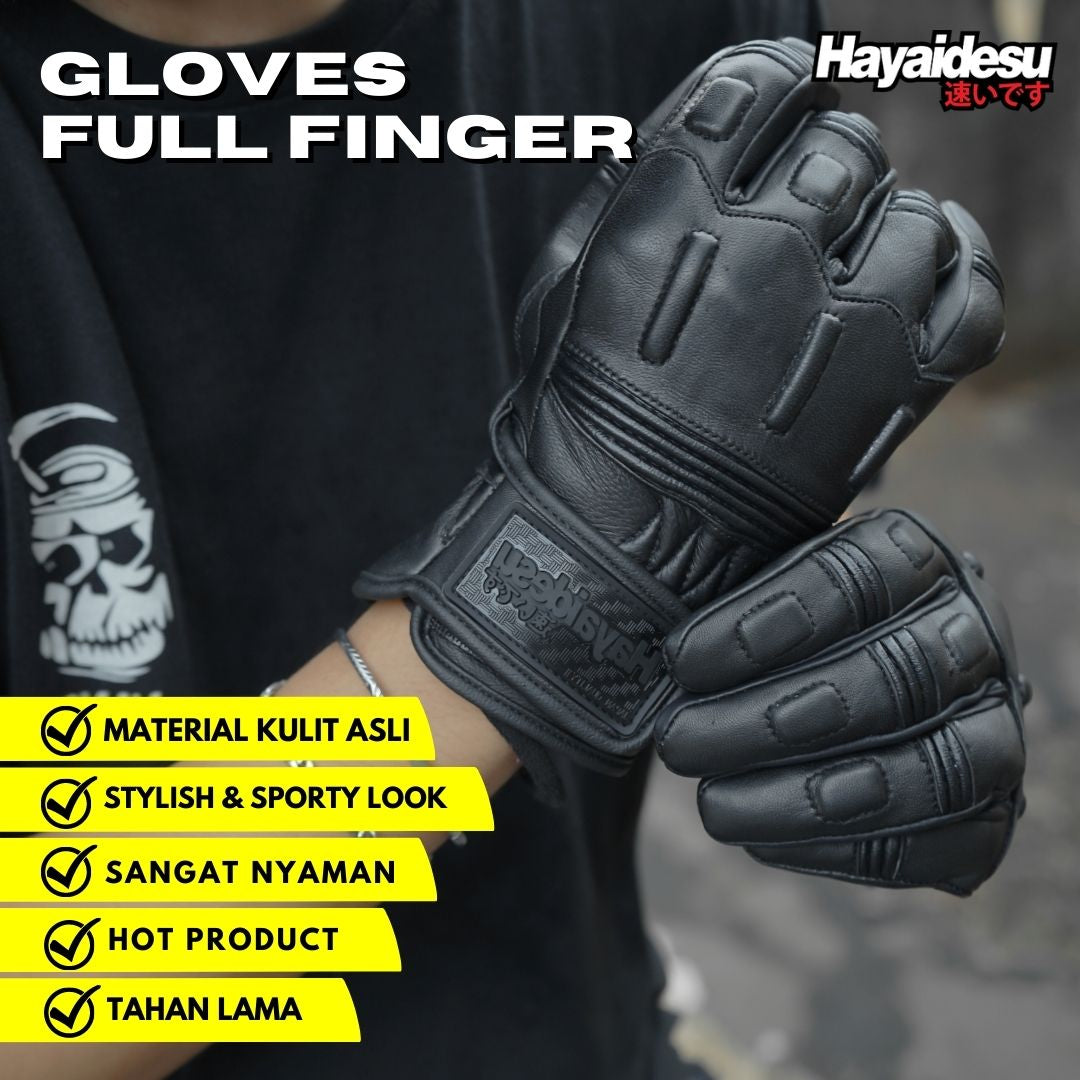 Hayaidesu Genuine Leather Gloves Sarung Tangan Kulit Asli Aksesoris Pengendara Motor