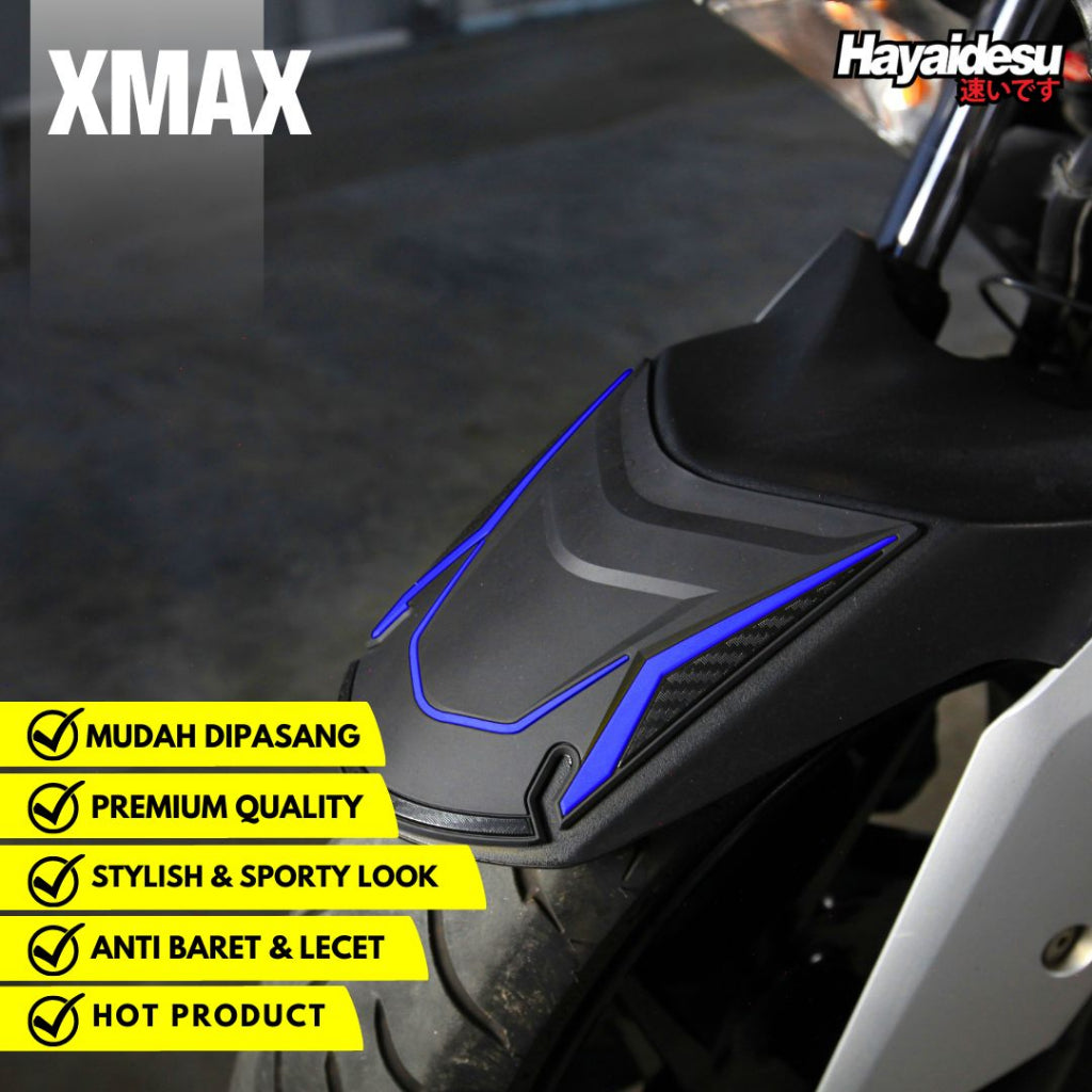 Hayaidesu Front Fender Protector Cover Yamaha XMAX OLD Aksesoris Decal Variasi Pelindung Spakbor XMax