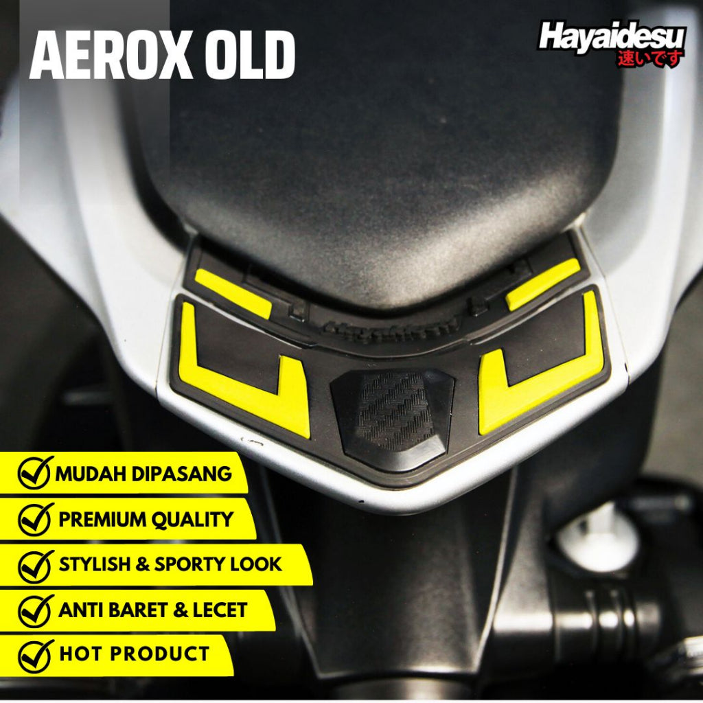 Hayaidesu Upper Stop Lamp Protector Cover  AEROX OLD Aksesoris Decal Variasi Carbon Pelindung Body