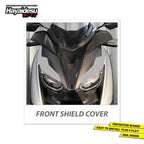 Hayaidesu Front Shield Cover Yamaha XMAX OLD Aksesoris Decal Variasi Carbon Tameng Xmax