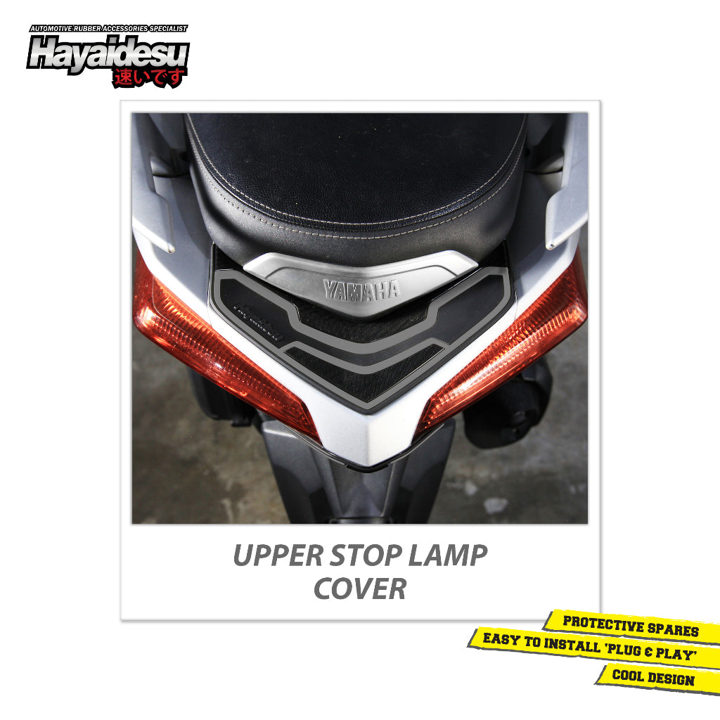 Hayaidesu Upper Stomp Lamp Protector Cover Yamaha XMAX OLD Aksesoris Decal Variasi Carbon Xmax