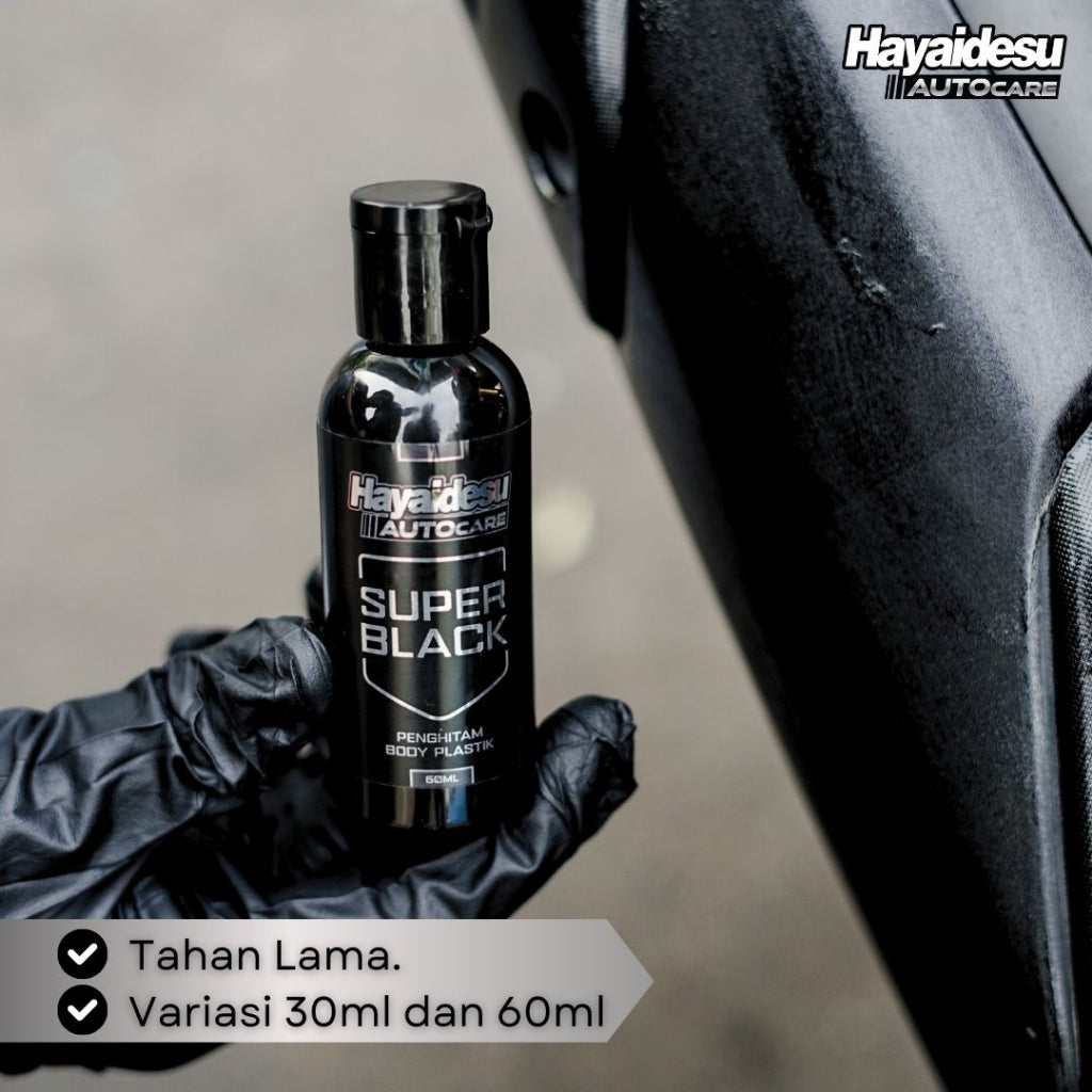 Hayaidesu Super Black/Penghitam Body Plastik Motor