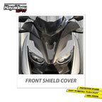 Hayaidesu Front Shield Cover Yamaha XMAX OLD Aksesoris Decal Variasi Carbon Tameng Xmax