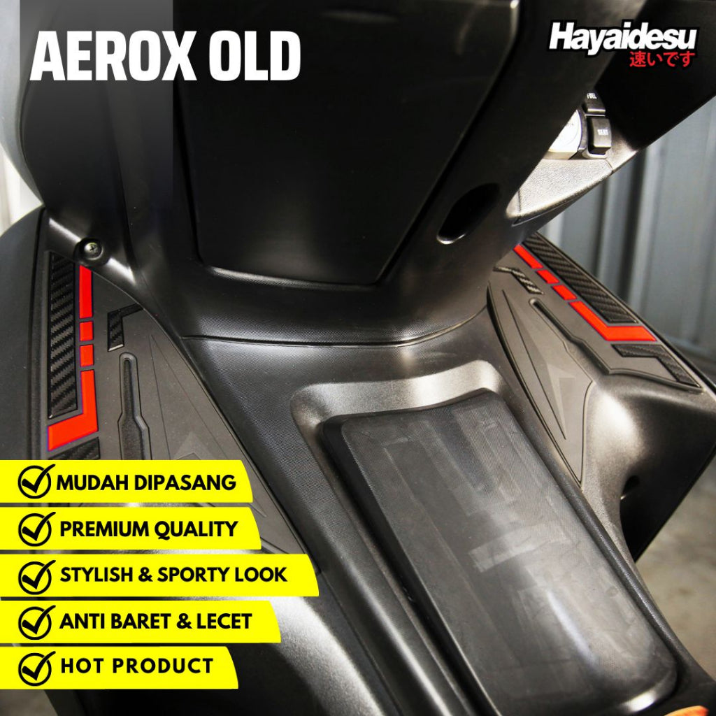 Hayaidesu Middle Side Protector Cover Aerox Old Aksesoris Decal Variasi Carbon Pelindung Deck