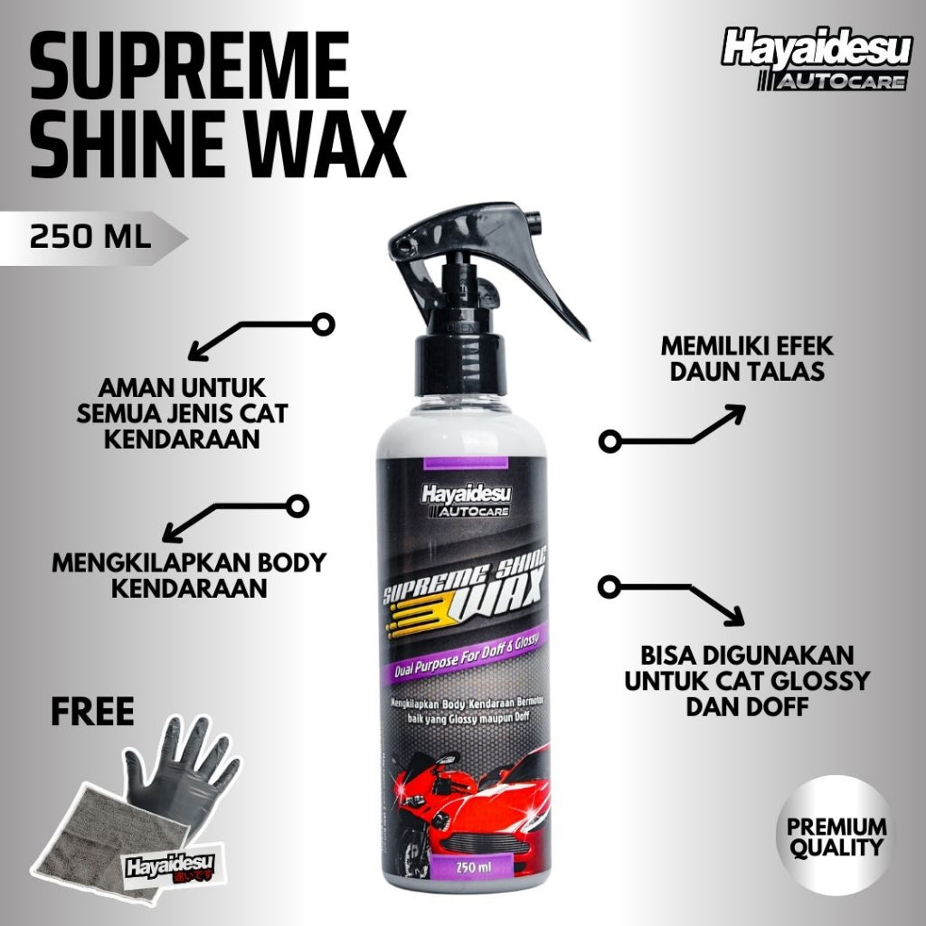 Hayaidesu Autocare Supreme Shine Wax (Mengkilapkan Body Motor&Mobil)