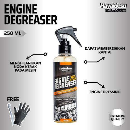Hayaidesu Autocare Engine Degreaser Membersihkan rantai dan kerak mesin