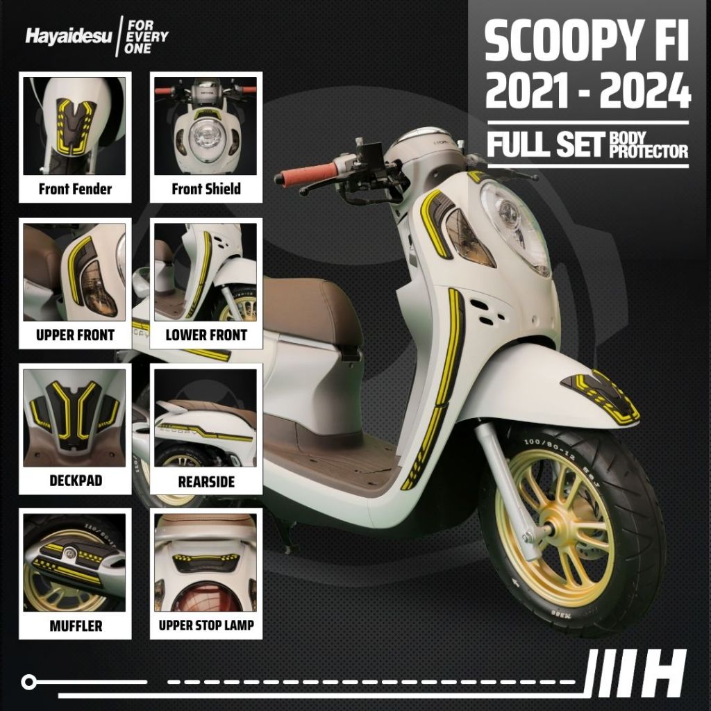 Hayaidesu Body Protector New Scoopy 2021 - 2024 Full Set Cover