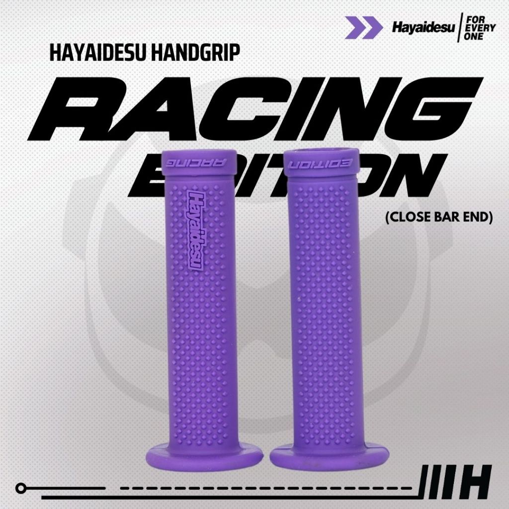 Hayaidesu Handgrip RACING (CLOSE BAR END) - Hand Grip Motor Balap (Ujung Tertutup)
