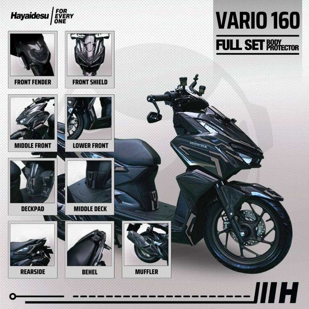 Hayaidesu Body Protector Vario / Click 160 Full Set Cover