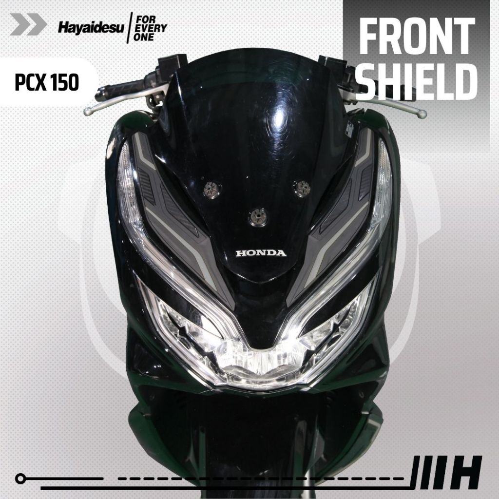 Hayaidesu Front Shield Protector Cover Honda PCX 150 Aksesoris Decal Variasi Carbon PCX 150