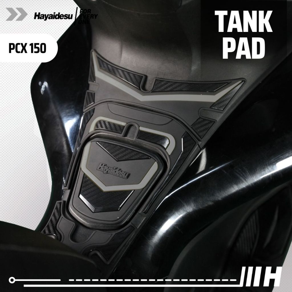 Hayaidesu Tank Pad Protector Cover Honda PCX 150 Aksesoris Decal Variasi Carbon Pelindung Tangki PCX
