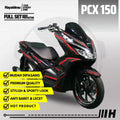 Hayaidesu Full Set Body Protector Honda PCX 150 Aksesoris Decal Variasi Carbon Pelindung Body PCX150