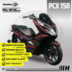 Hayaidesu Full Set Body Protector Honda PCX 150 Aksesoris Decal Variasi Carbon Pelindung Body PCX150
