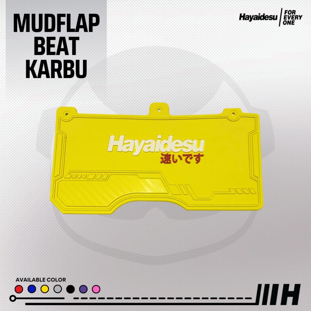 Hayaidesu Mudflap Honda BEAT CARB Karbu Aksesoris Variasi Penahan Lumpur - PREMIUM