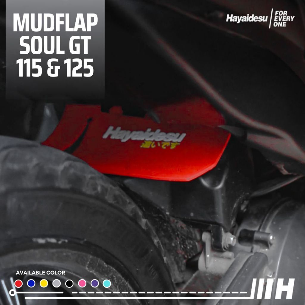 Hayaidesu Mud Flap MIO SOUL GT 125   Aksesoris Variasi Penahan Lumpur