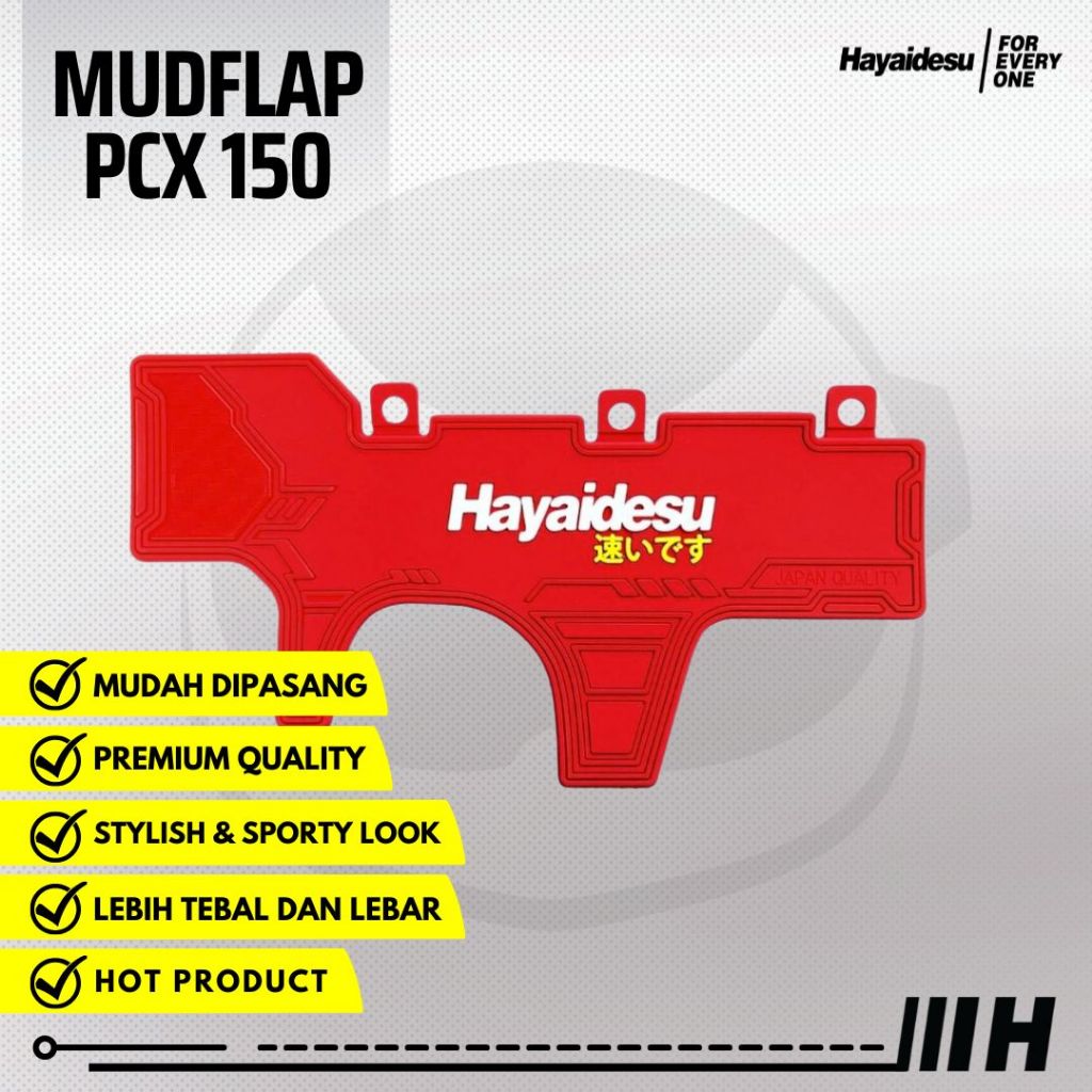 Hayaidesu PCX 150 Mudflap Penahan Lumpur - PREMIUM
