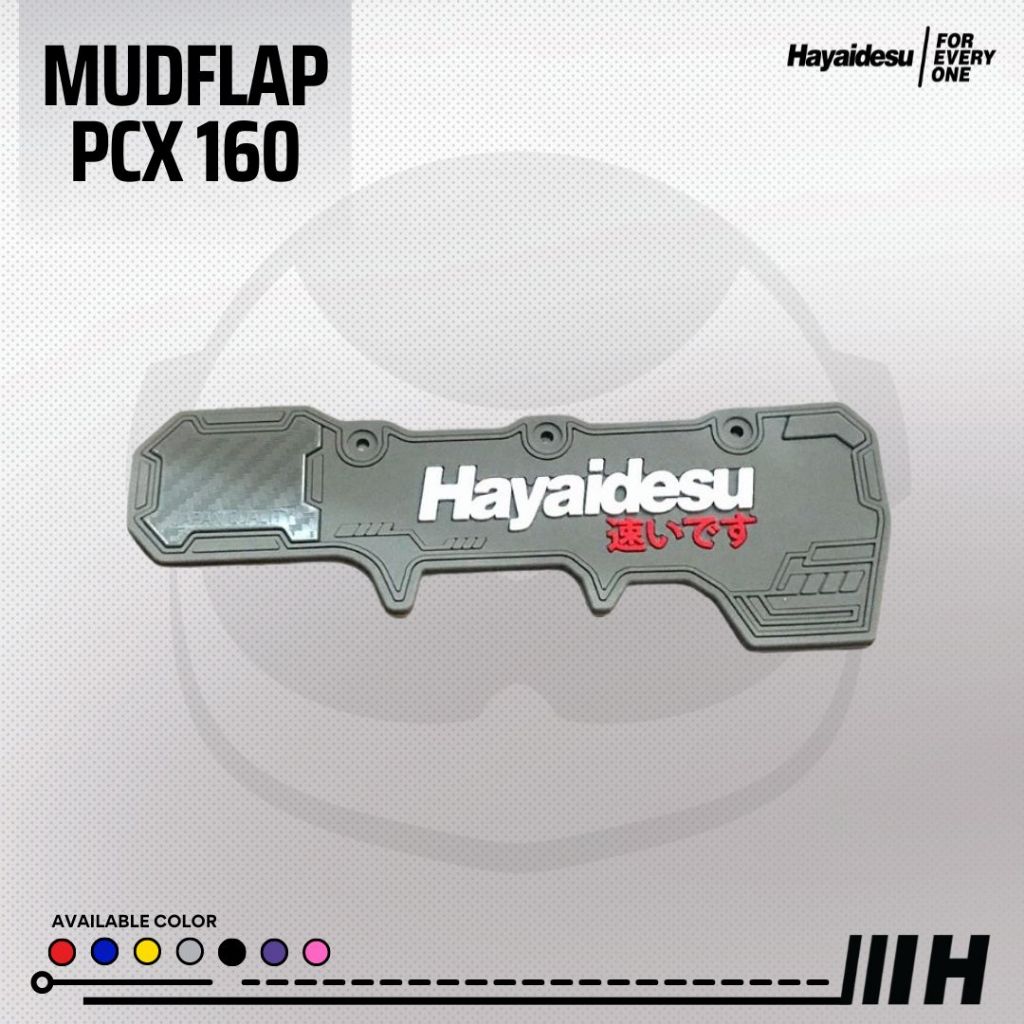 Hayaidesu Mud Flap PCX 160 (2021-2025) Penahan Lumpur Kepet Aksesoris Variasi