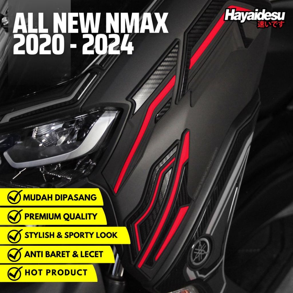 Hayaidesu All New NMAX 2020-2023 Upper Front Cover Variasi Body Protector Aksesoris Motor