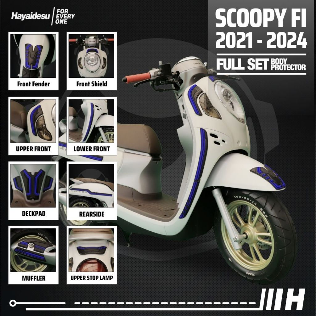 Hayaidesu Body Protector New Scoopy 2021 - 2024 Full Set Cover