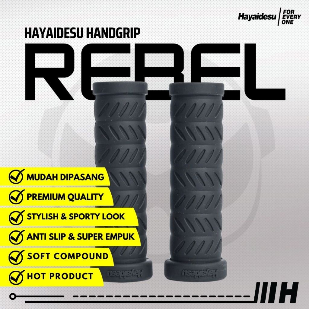 Hayaidesu Handgrip REBEL - Hand Grip Motor Klasik & Custom XSR,W175,Vulcan,Rebel,Enfield,Triumph,Benelli