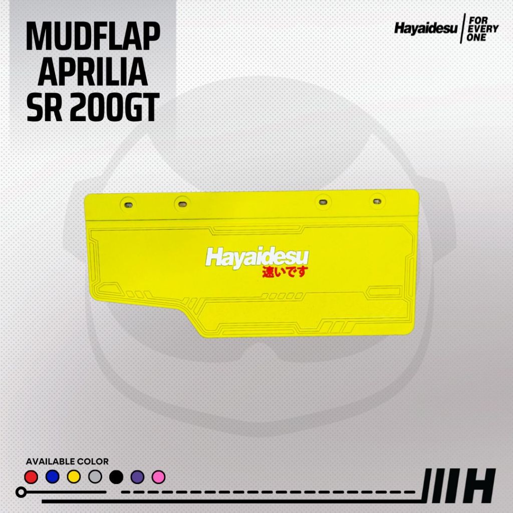 Hayaidesu Aprilia SR 200GT Mud Flap Penahan Lumpur - PREMIUM