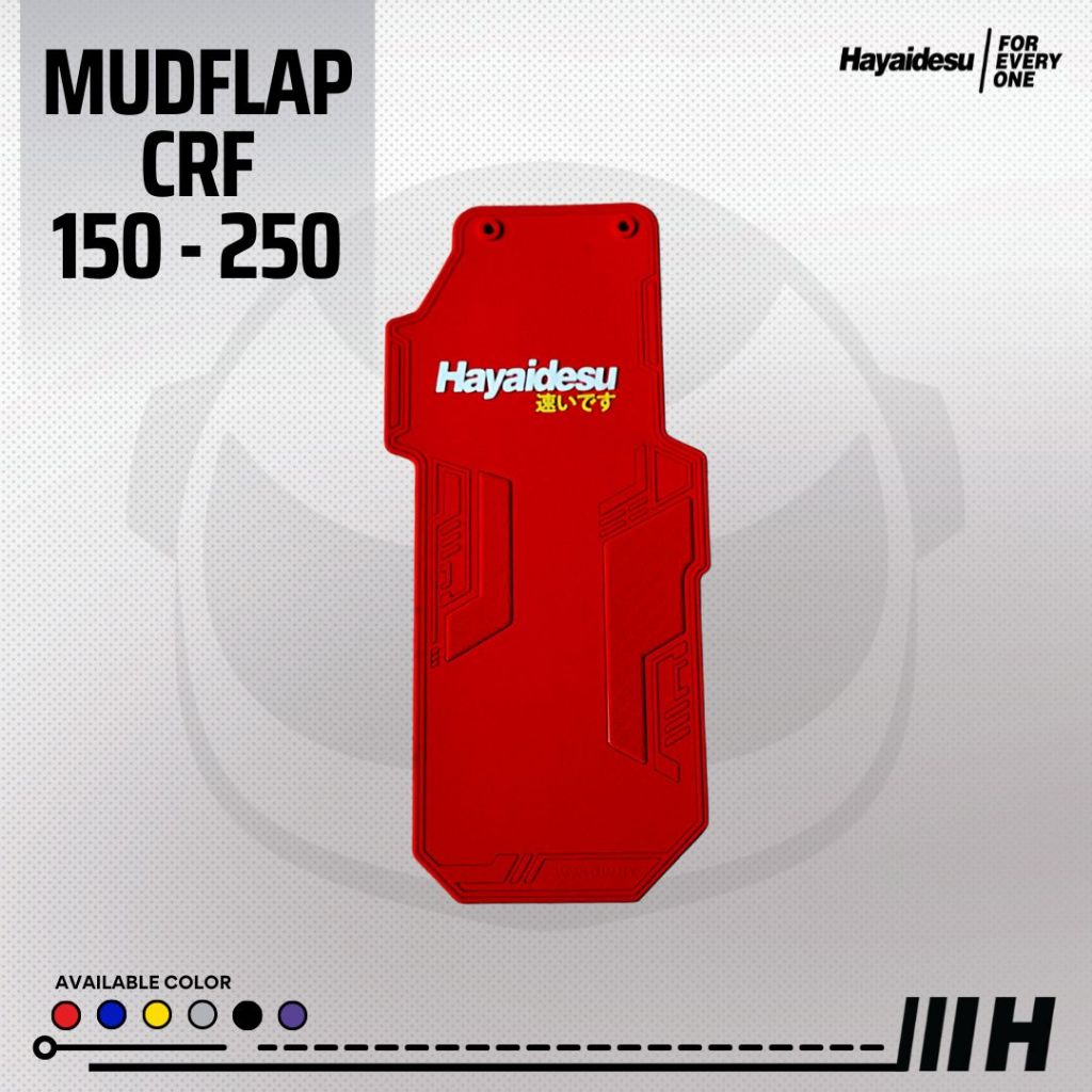 Hayaidesu Honda CRF 150L / 250 Rally Mudflap Penahan Lumpur