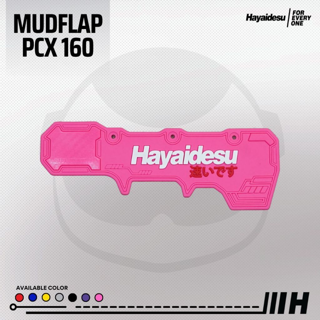 Hayaidesu Mud Flap PCX 160 (2021-2025) Penahan Lumpur Kepet Aksesoris Variasi