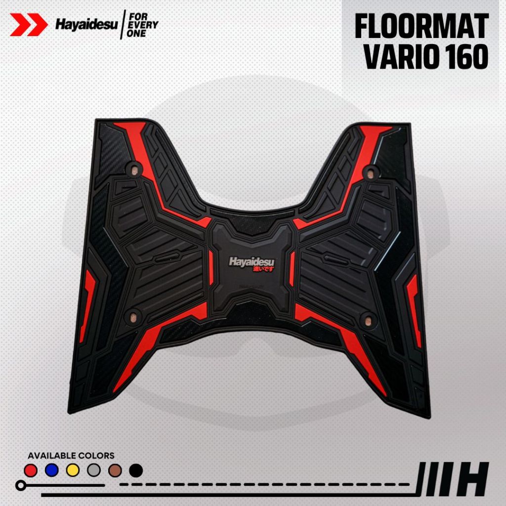Hayaidesu Honda Vario 160 CBS/ABS Karpet Pijakan Kaki Motor Floor Mat - Premium Quality