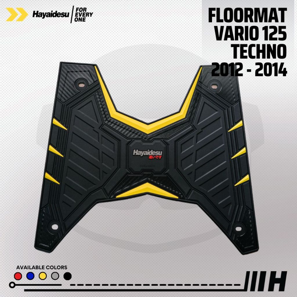 Hayaidesu Floor Mat Honda VARIO 125 Techno/KZR (2012-2014) Karpet Motor - Premium Quality
