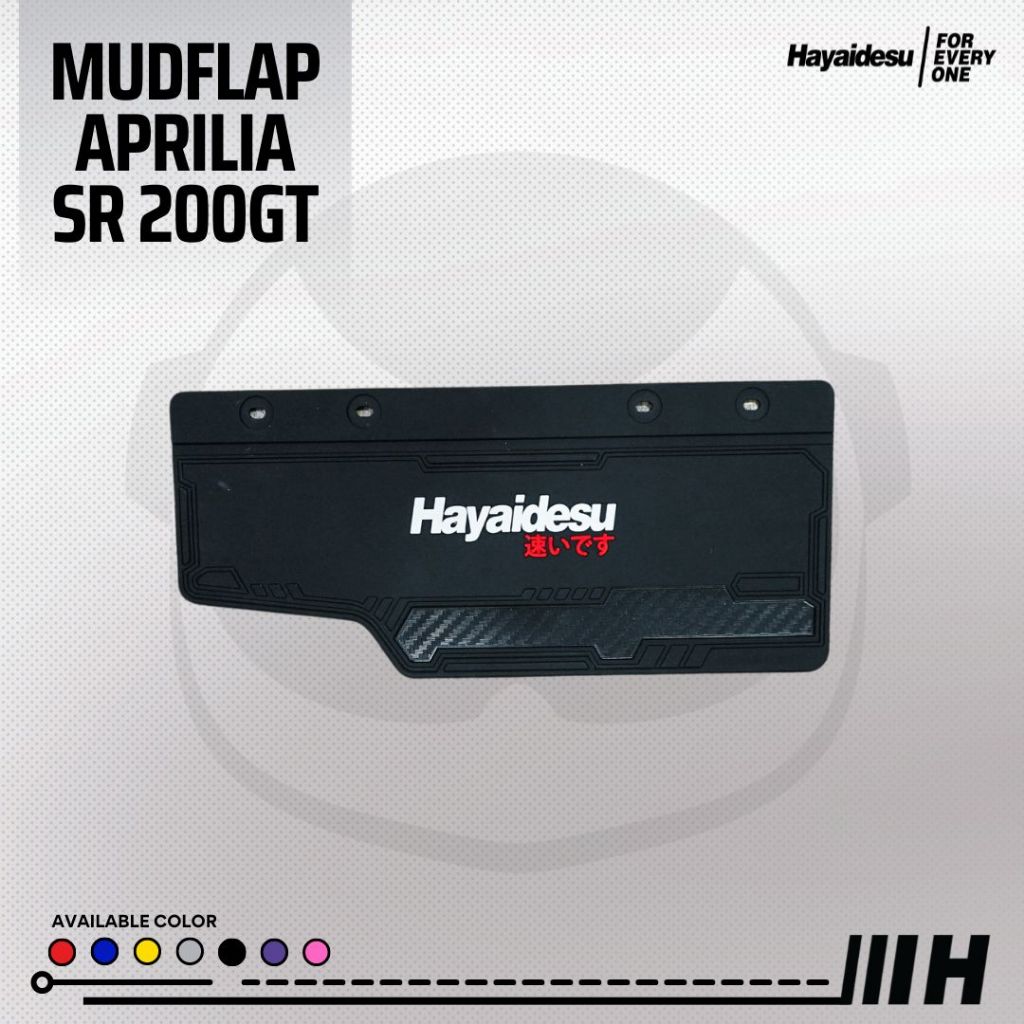 Hayaidesu Aprilia SR 200GT Mud Flap Penahan Lumpur - PREMIUM
