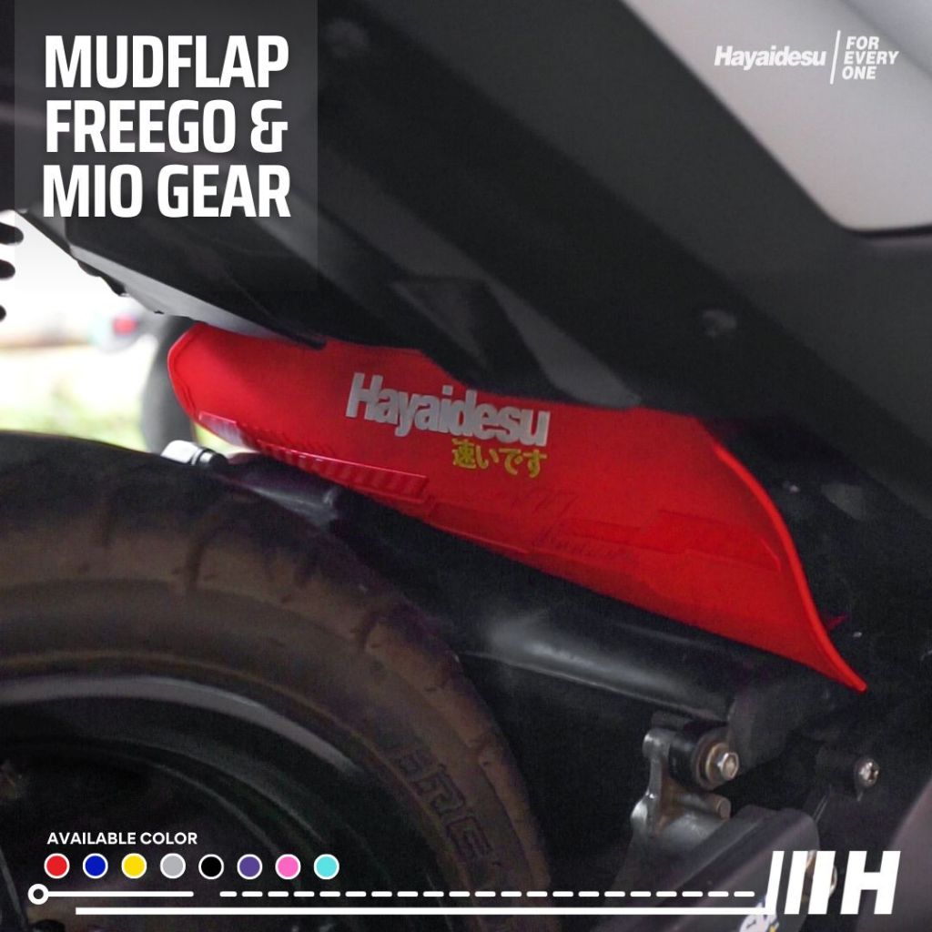 Hayaidesu MudFlap FREEGO / Mio GEAR Penahan Lumpur FREEGO / Mio GEAR Aksesoris Variasi