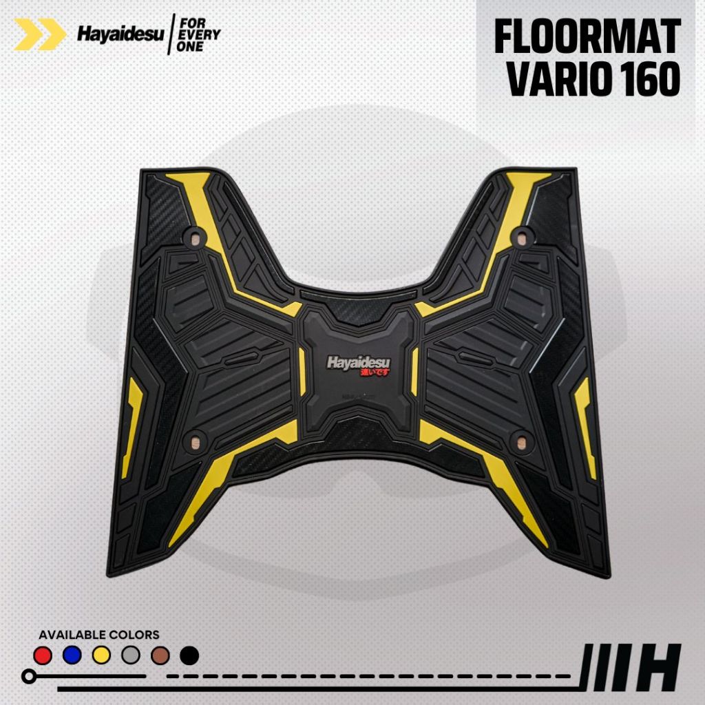 Hayaidesu Honda Vario 160 CBS/ABS Karpet Pijakan Kaki Motor Floor Mat - Premium Quality