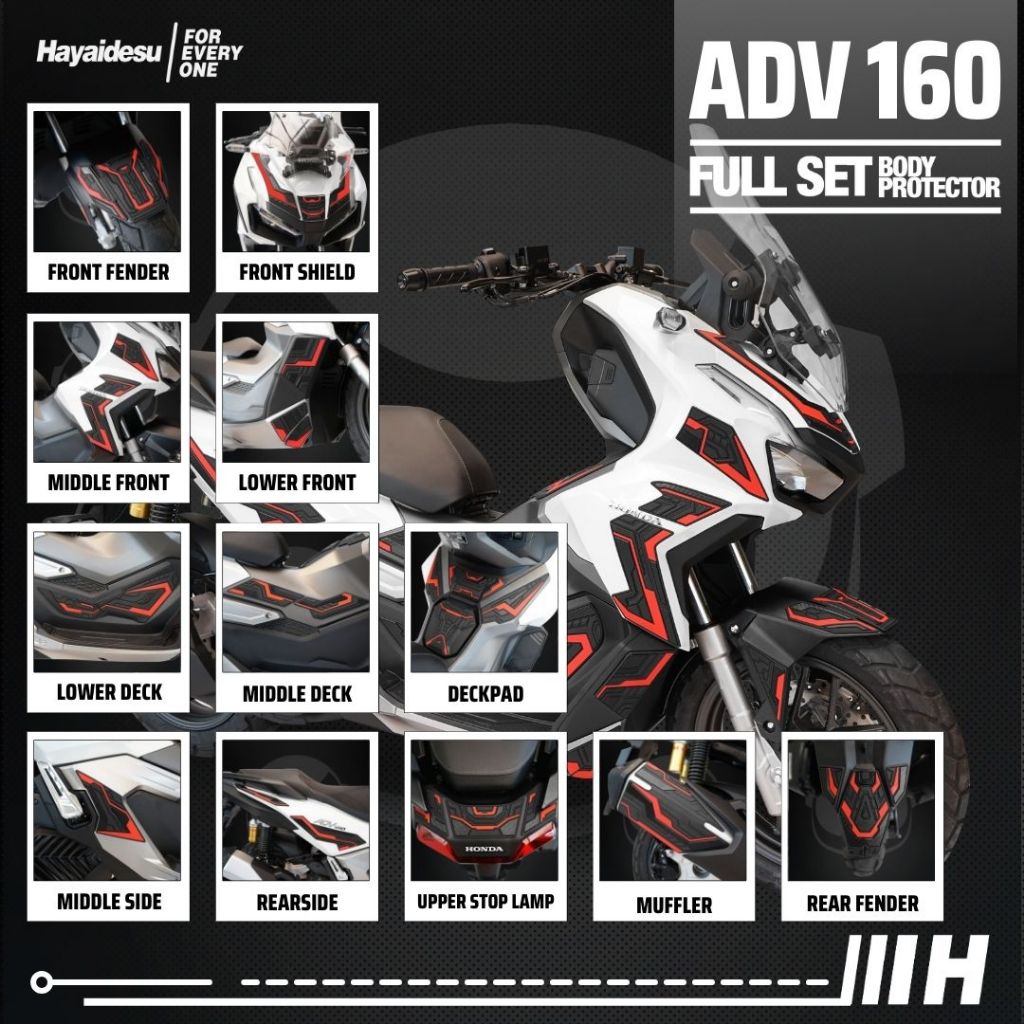 Hayaidesu Honda ADV 160 (2022-2024) Full Set Body Protector Cover
