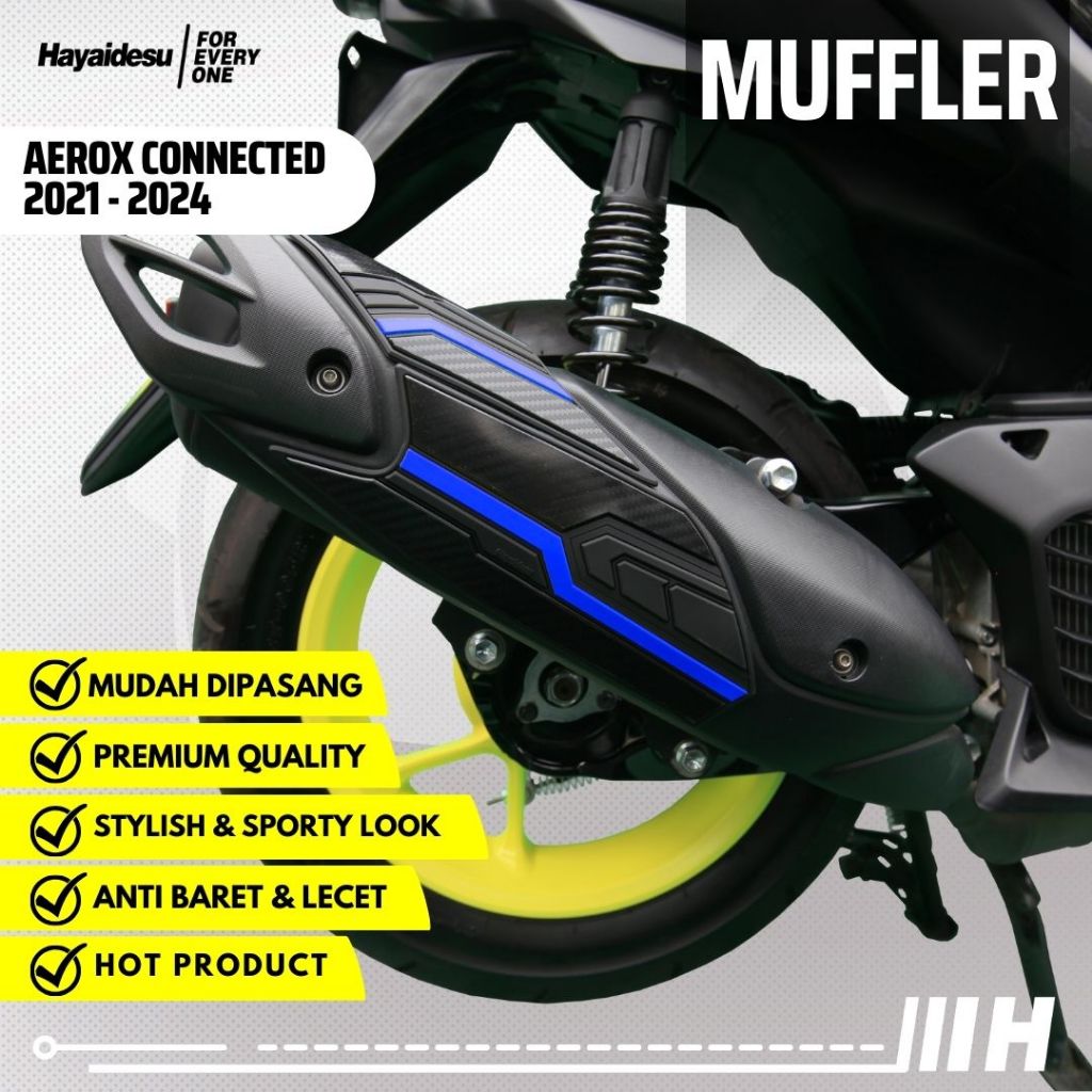 Hayaidesu AEROX Connected 2021-2024 Body Protector Muffler Knalpot Cover