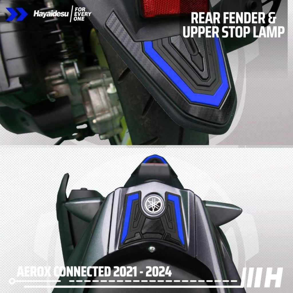 Hayaidesu AEROX Connected 2021-2024 Body Protector Rear Fender & Upper Stop Lamp Cover