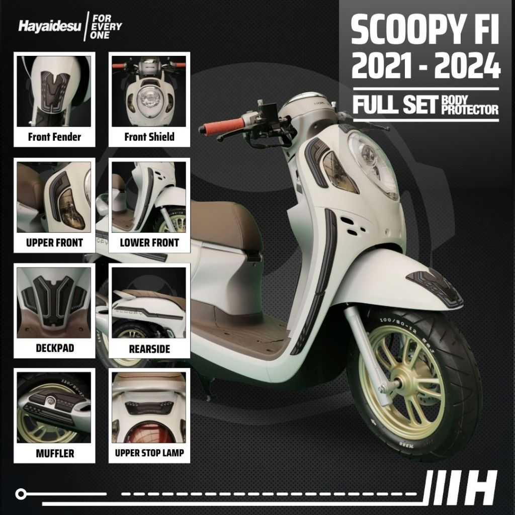 Hayaidesu Body Protector New Scoopy 2021 - 2024 Full Set Cover