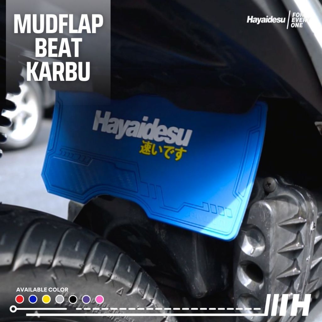Hayaidesu Mudflap Honda BEAT CARB Karbu Aksesoris Variasi Penahan Lumpur - PREMIUM