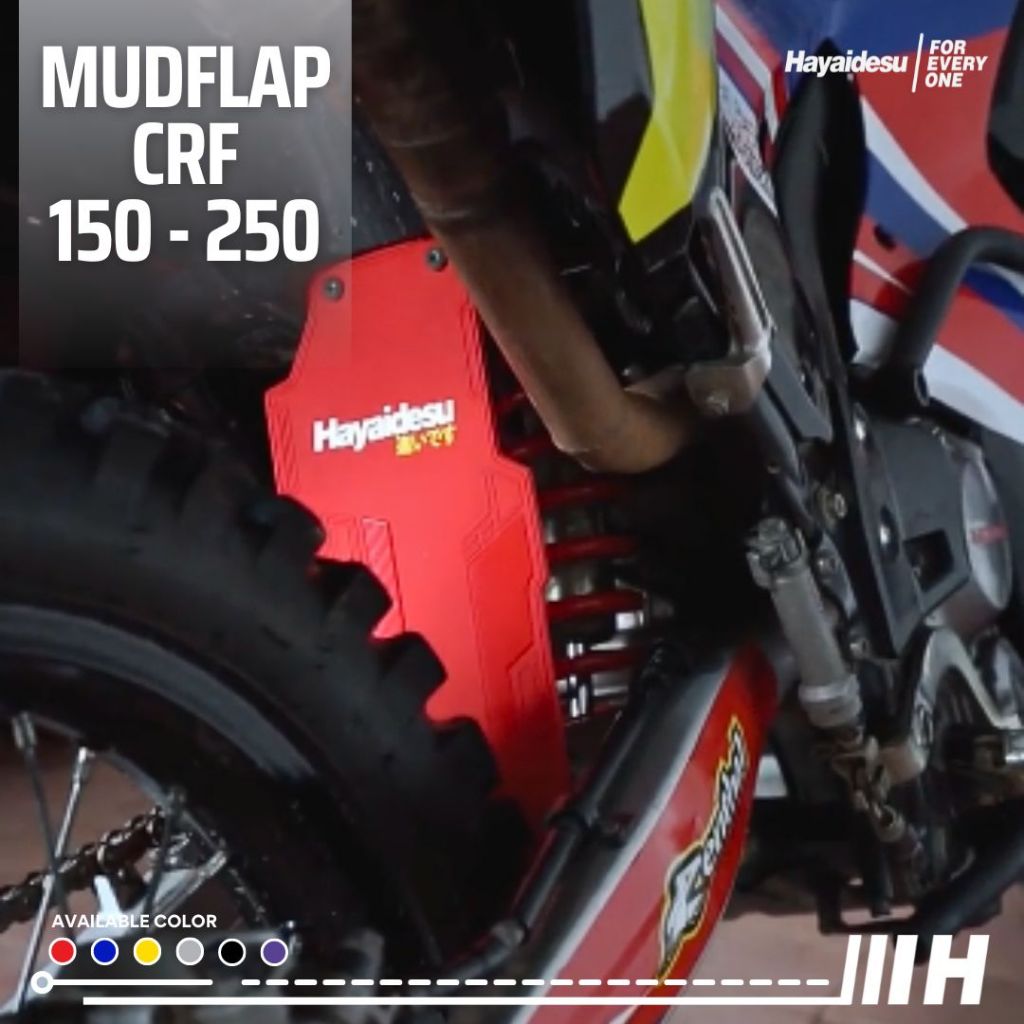 Hayaidesu Honda CRF 150L / 250 Rally Mudflap Penahan Lumpur