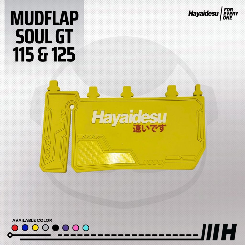 Hayaidesu Mud Flap MIO SOUL GT 125   Aksesoris Variasi Penahan Lumpur