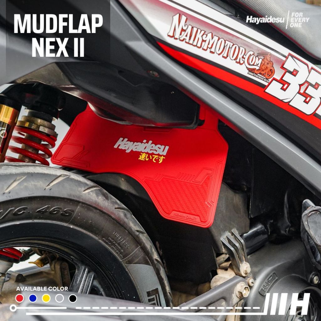 Hayaidesu Mud Flap Suzuki NEX II Penahan Lumpur Motor - Premium