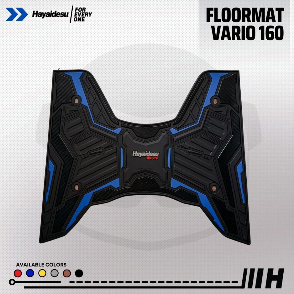 Hayaidesu Honda Vario 160 CBS/ABS Karpet Pijakan Kaki Motor Floor Mat - Premium Quality