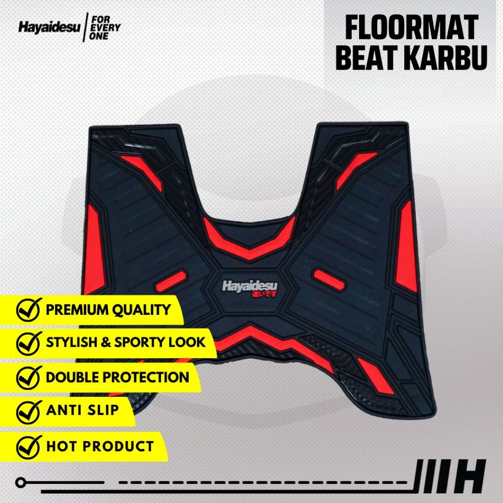 Hayaidesu Honda Beat Karbu Karpet Motor Floor Mat - Premium Quality