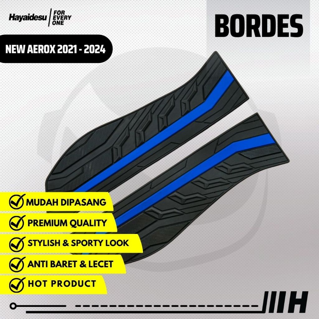 Hayaidesu Floor Step Boardrest Karpet Motor AEROX NEW CONNECTED Bordes -  Premium Quality