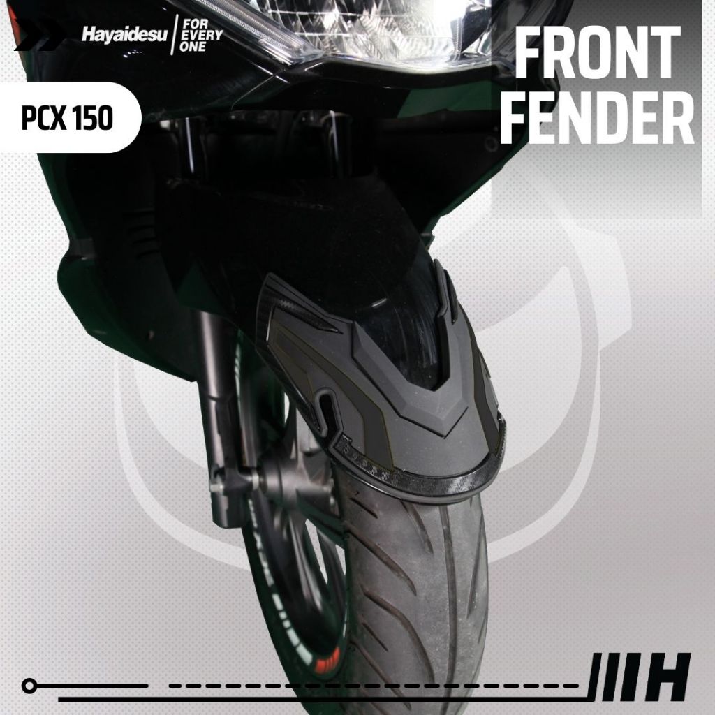 Hayaidesu Front Fender Protector Cover PCX 150 Aksesoris Decal Variasi Carbon Pelindung Spakbor