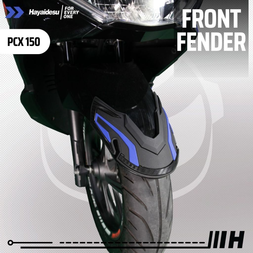 Hayaidesu Front Fender Protector Cover PCX 150 Aksesoris Decal Variasi Carbon Pelindung Spakbor