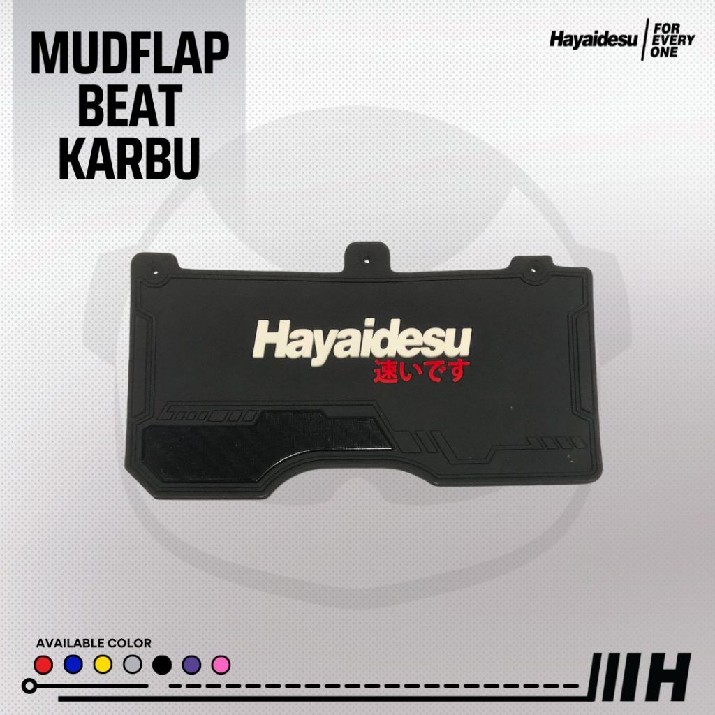 Hayaidesu Mudflap Honda BEAT CARB Karbu Aksesoris Variasi Penahan Lumpur - PREMIUM