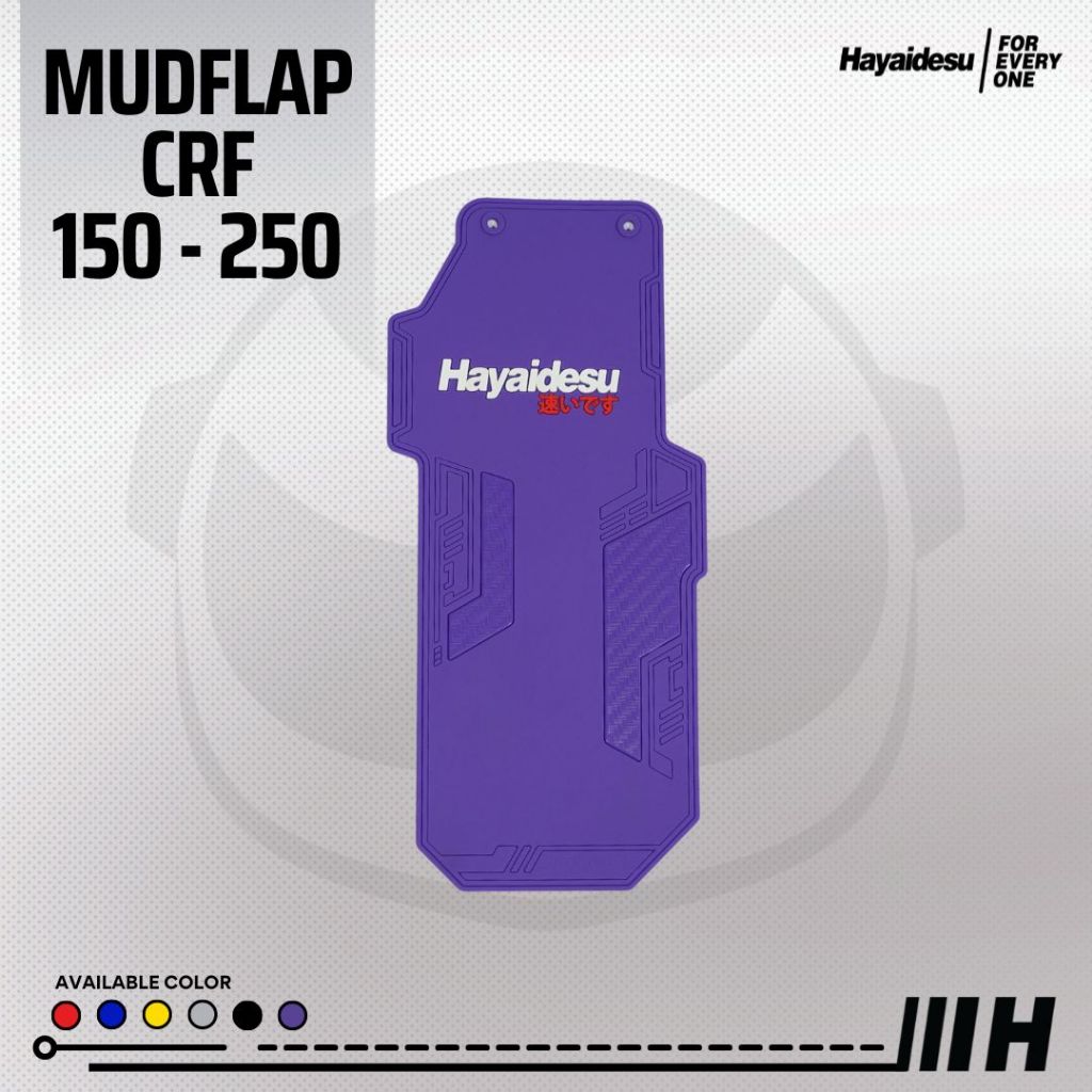 Hayaidesu Honda CRF 150L / 250 Rally Mudflap Penahan Lumpur