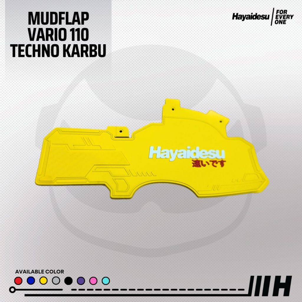 Hayaidesu Mudflap Honda Vario 110 Techno Karbu Aksesoris Variasi Penahan Lumpur